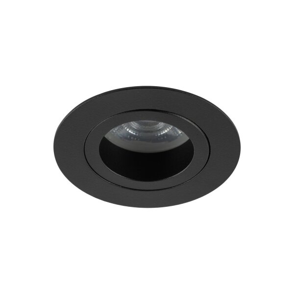 Spot encastré orientable en métal Ø7,5 cm IP65 noir