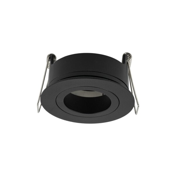 Spot encastré orientable en métal Ø7,5 cm IP65 noir