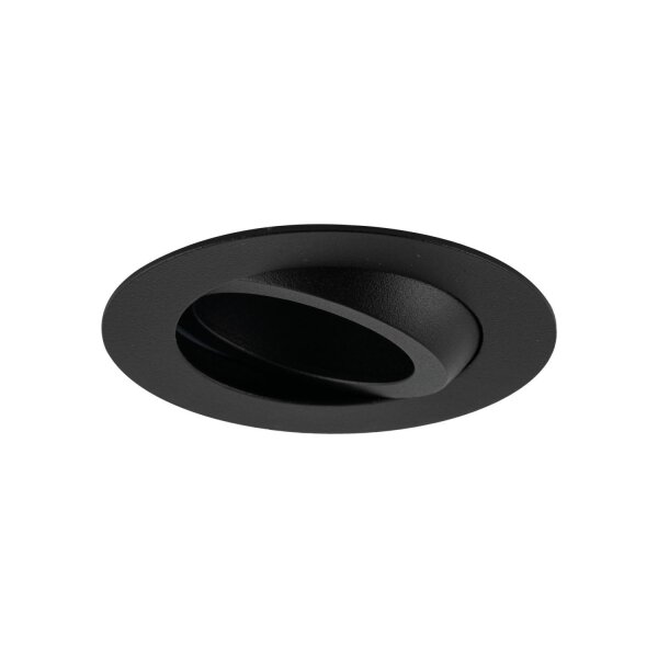 Spot encastré orientable en métal Ø7,5 cm IP65 noir