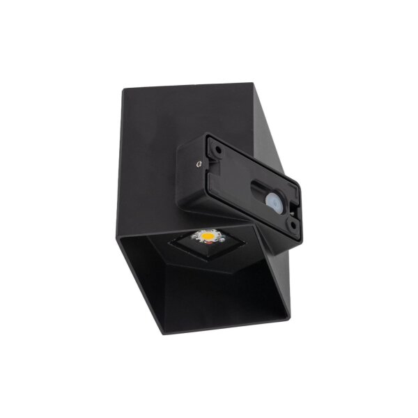 Lampe dextérieur LED Mur Noir Métal IP54 3000 K Cube