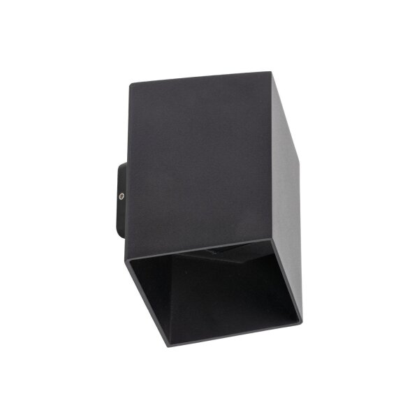 Lampe dextérieur LED Mur Noir Métal IP54 3000 K Cube