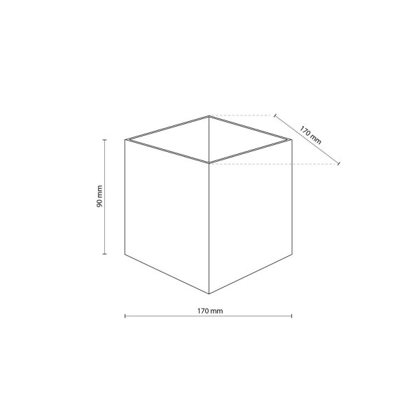 Lampe dextérieur LED Mur Noir Métal IP54 3000 K Cube