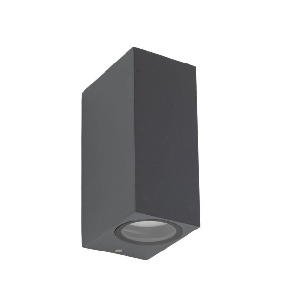 Up Down Lampe dextérieur murale IP44 Métal Gris H:15,1 cm GU10