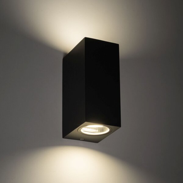 Up Down Lampe dextérieur murale IP44 Métal Gris H:15,1 cm GU10