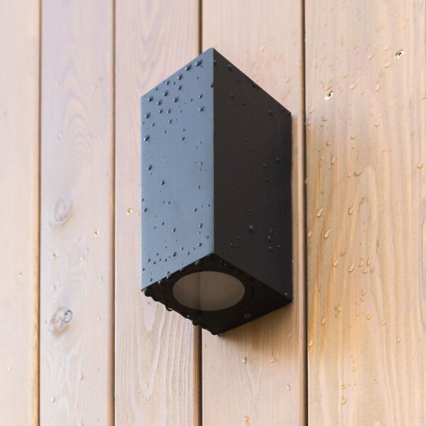 Up Down Lampe dextérieur murale IP44 Métal Gris H:15,1 cm GU10