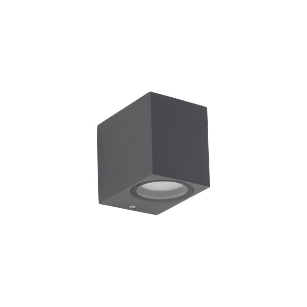 Applique murale extérieure Downlight Gris Métal IP44 GU10 H:8 cm