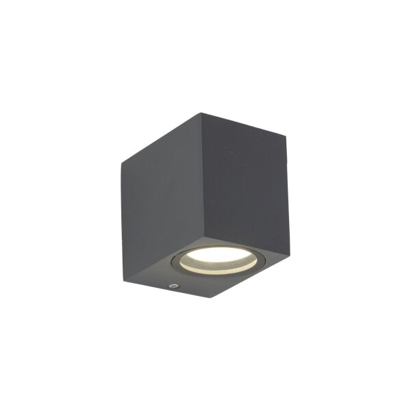 Applique murale extérieure Downlight Gris Métal IP44 GU10 H:8 cm