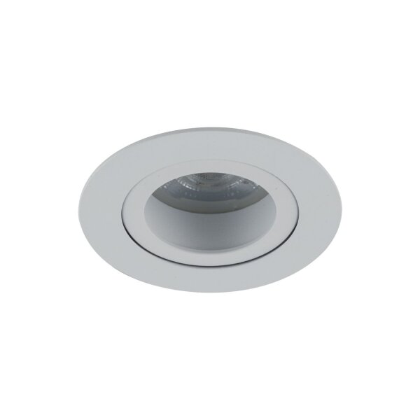 Spot encastré orientable en métal Ø7,5 cm IP65 blanc