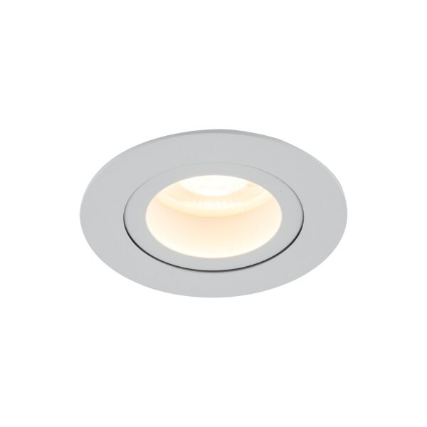 Spot encastré orientable en métal Ø7,5 cm IP65 blanc