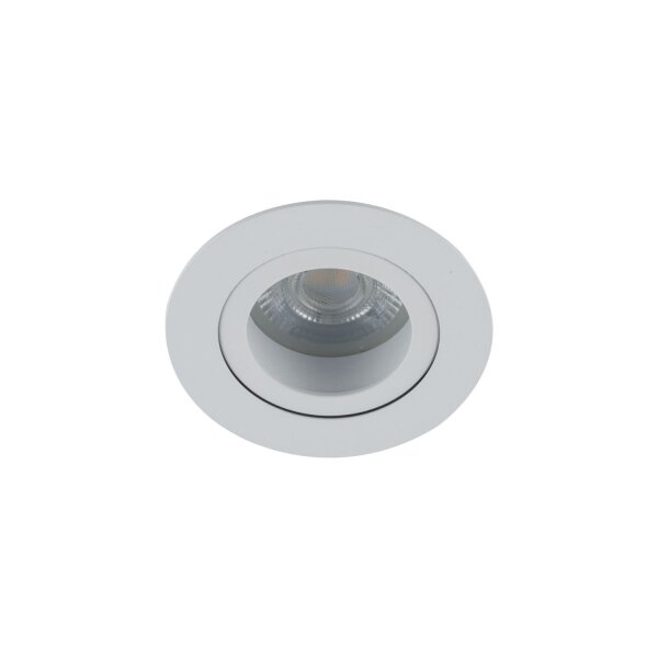 Spot encastré orientable en métal Ø7,5 cm IP65 blanc