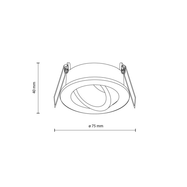 Spot encastré orientable en métal Ø7,5 cm IP65 blanc