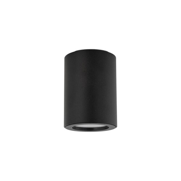 Spot apparent noir métal IP44 Ø6,5 cm GU10 apparent