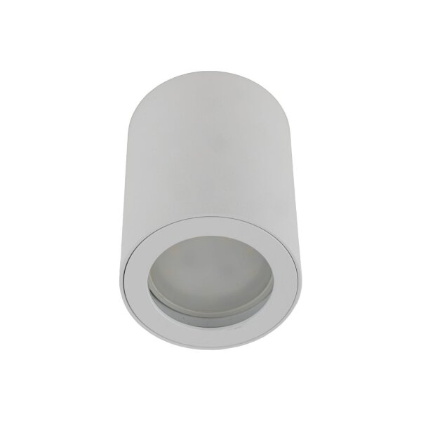 Spot rond à monter en saillie Blanc Métal IP44 Ø6,5 cm