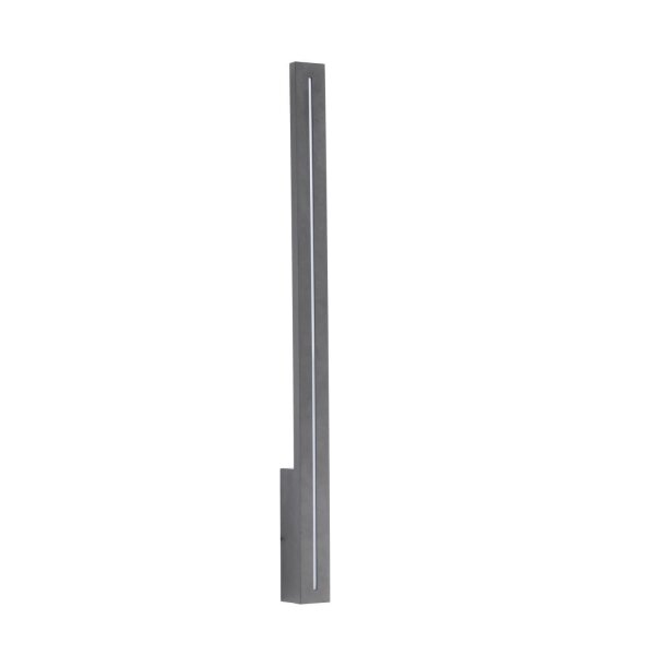 Applique LED Extérieur Métal Gris IP65 H:61 cm indirect