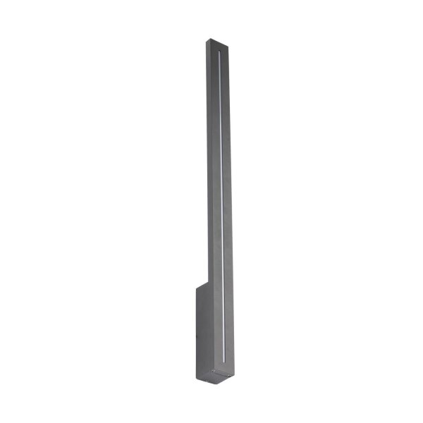 Applique LED Extérieur Métal Gris IP65 H:61 cm indirect