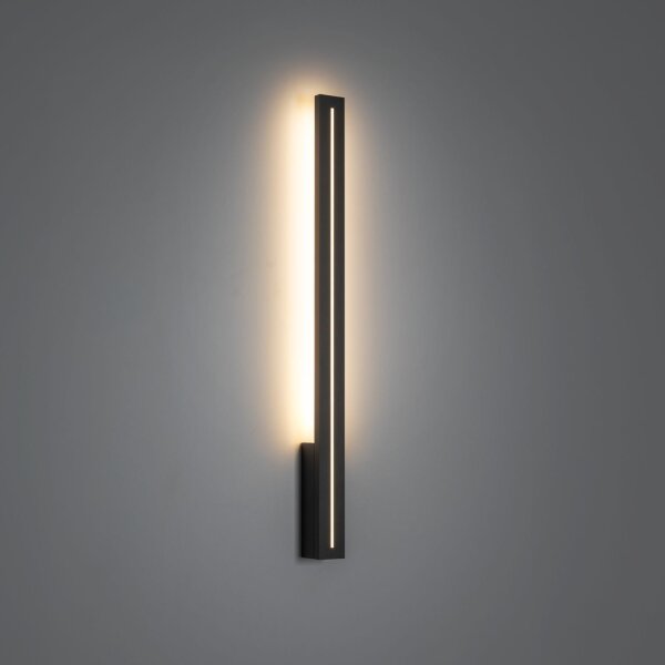 Applique LED Extérieur Métal Gris IP65 H:61 cm indirect