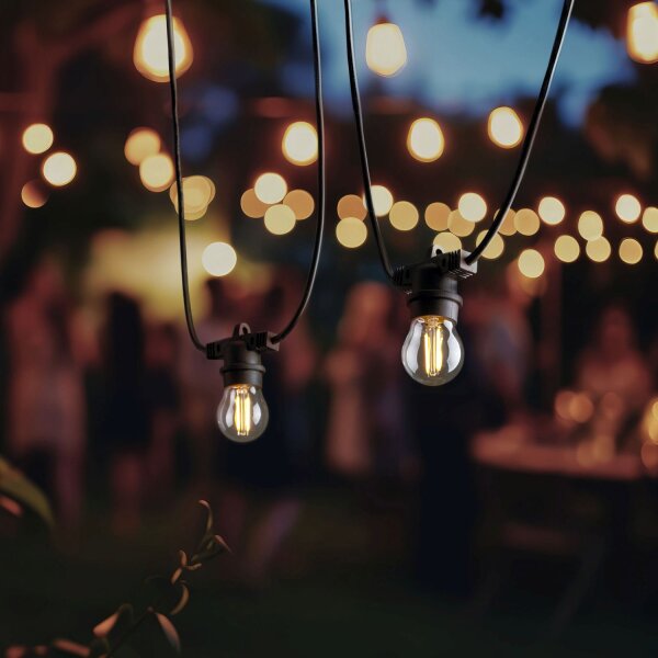 Guirlande lumineuse flexible extérieure Noir Métal IP65 E27