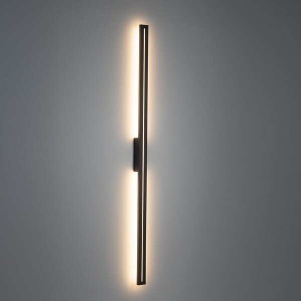 Lampe LED dextérieur Mur Métal Gris IP65 H:121 cm indirect