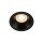 Spot encastré noir IP65 métal verre Ø8,5 cm rond