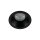 Spot encastré noir IP65 métal verre Ø8,5 cm rond