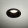 Spot encastré noir IP65 métal verre Ø8,5 cm rond