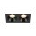Spot à encastrer noir IP65 métal verre GU10 2 flammes