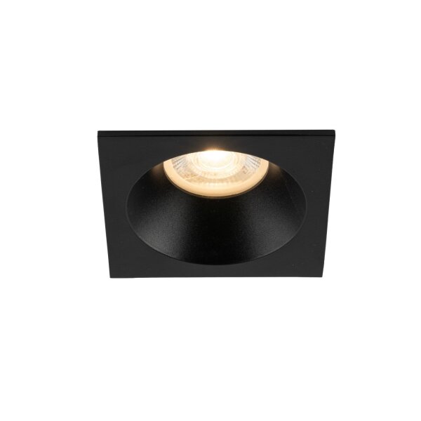 Spot encastré noir métal IP65 GU10 L:8,5 cm résistant aux intempéries