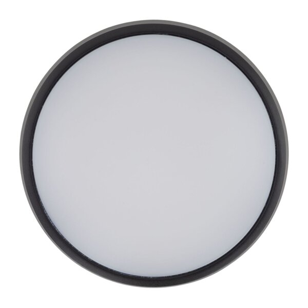 Applique extérieure ronde à LED IP54 aluminium noir 18 W