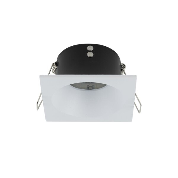 Spot encastré blanc métal IP65 GU10 L:8,5 cm résistant aux intempéries