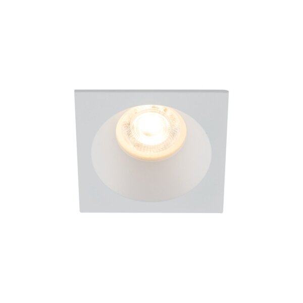 Spot encastré blanc métal IP65 GU10 L:8,5 cm résistant aux intempéries