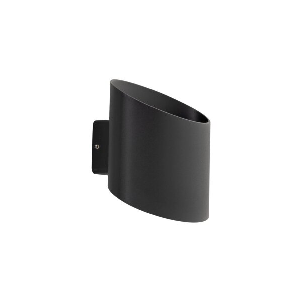 Spot mural LED Up Down aluminium 10 W Ø17 cm IP54 noir