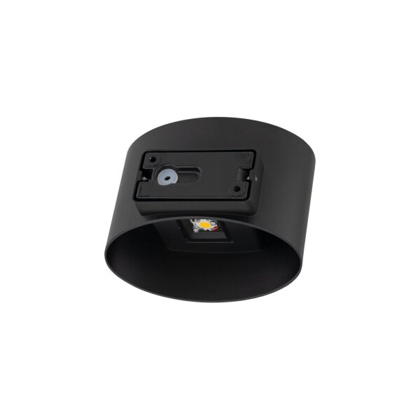 Spot mural LED Up Down aluminium 10 W Ø17 cm IP54 noir
