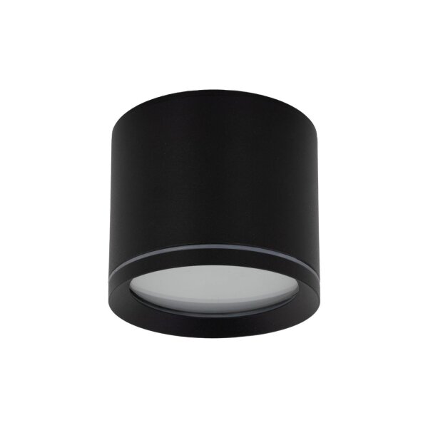 Spot à poser noir aluminium GX53 IP44 Ø8,4 cm apparent
