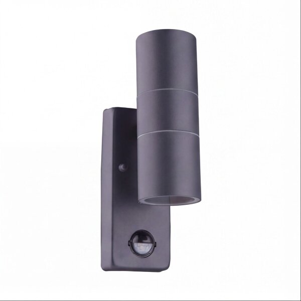 Applique murale Up Down détecteur de mouvement Anthracite IP44 extérieur