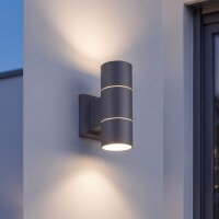 Applique murale moderne Up Down anthracite GU10 IP44...
