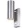 Applique murale Up Down en acier inoxydable argent&eacute; IP44 GU10 ext&eacute;rieur