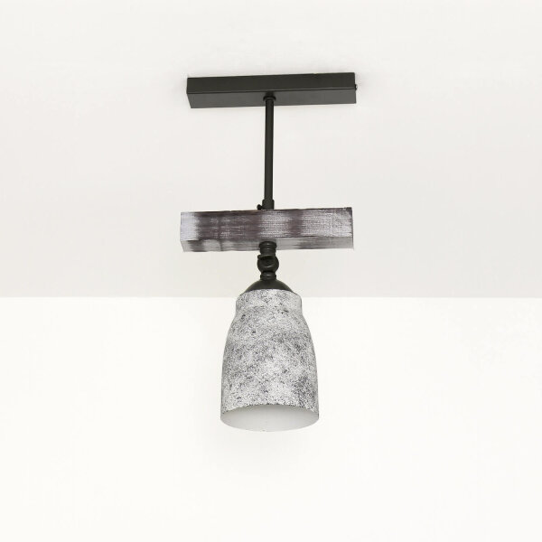 Shabby Chic Plafonnier blanc gris orientable AGAP