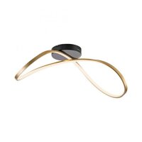 Plafonnier LED métal noir laiton 3000 K...