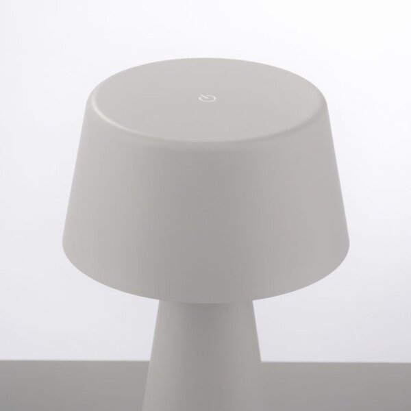 Lampe de table LED rechargeable dimmable Touch IP54 blanche 28,9 cm