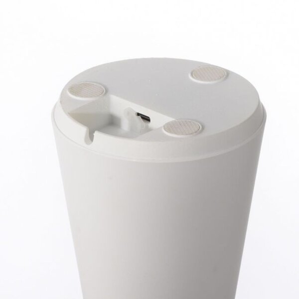 Lampe de table LED rechargeable dimmable Touch IP54 blanche 28,9 cm
