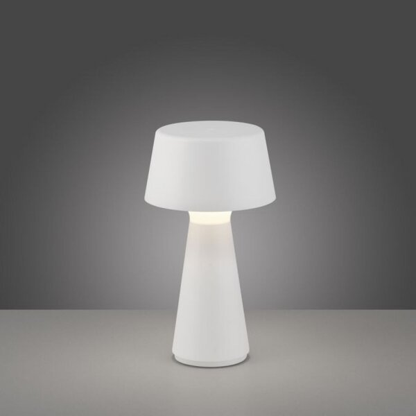 Lampe de table LED rechargeable dimmable Touch IP54 blanche 28,9 cm