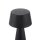 Lampe de table LED rechargeable à intensité variable Touch IP54 noire 28,9 cm