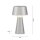 Lampe de table LED rechargeable à intensité variable Touch IP54 28,9 cm Argent