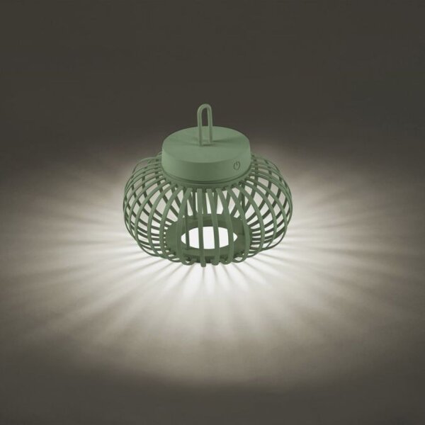 Lampe de table LED rechargeable Dimmer Touch 22 cm IP44 2 W vert