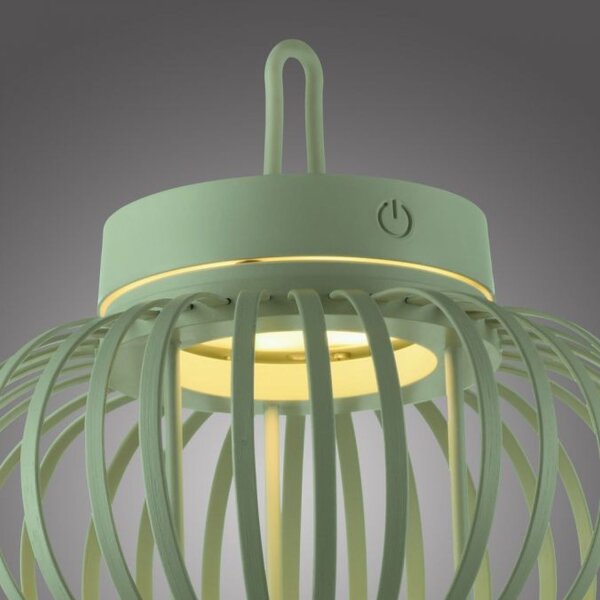 Lampe de table LED rechargeable Dimmer Touch 22 cm IP44 2 W vert