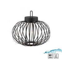 Lampe de table LED rechargeable IP44 noire Dimmer Touch...