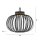 Lampe de table LED rechargeable IP44 noire Dimmer Touch 33 cm