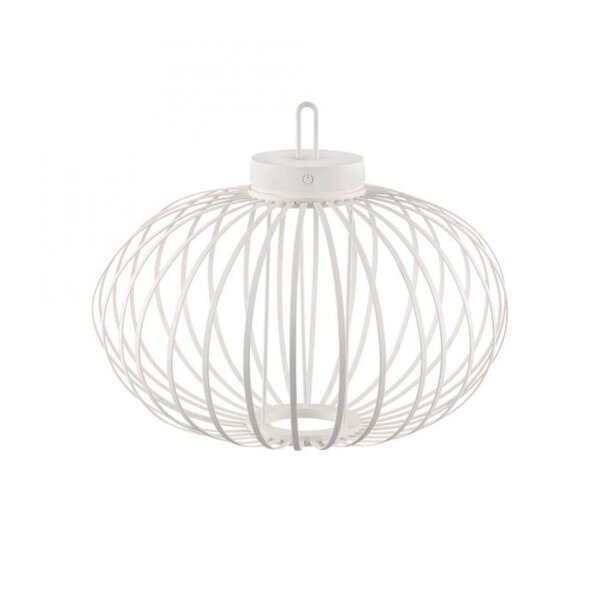 Lampe de table LED rechargeable IP44 blanche dimmable Touch 37 cm 2 W