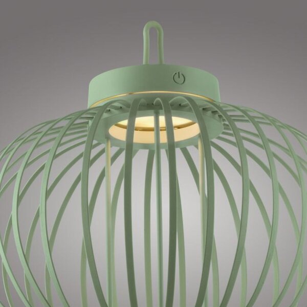 Lampe de table LED rechargeable IP44 Vert dimmable Touch 33 cm