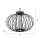 Lampe de table LED rechargeable IP44 noire dimmable Touch 37 cm